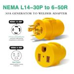 WISUGASO 30A to 50A Generator Welder Adapter Plug