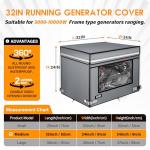 Guyiss Heavy Duty Waterproof Generator Cover with Window