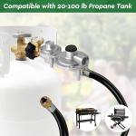 Detoypapa 5FT Propane Regulator with Hose and Gauge