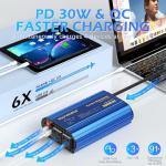 300W Pure Sine Wave Inverter with USB-C & AC Outlets