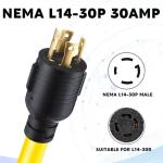 Telleglow 10ft 30A to 50A Welder Adapter Cord