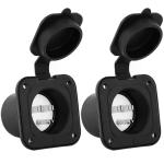 2-Pack Waterproof 15A Flanged Power Inlet