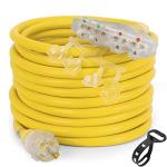 25ft Heavy Duty Generator Extension Cord with Locking Adapter