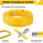 17FT Flexible Propane Gas Line Hose with Adapters