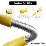 17FT Flexible Propane Gas Line Hose with Adapters