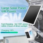 VERVERAY 6W Solar Panel for Ring & Wyze Cameras