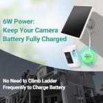 VERVERAY 6W Solar Panel for Ring & Wyze Cameras