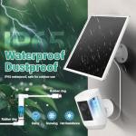 VERVERAY 6W Solar Panel for Ring & Wyze Cameras