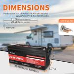Dumfume 24V 100Ah LiFePO4 Battery for Off-Grid