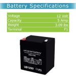 12V 5Ah Rechargeable Home Alarm Battery