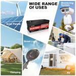 Dumfume 24V 100Ah LiFePO4 Battery for Off-Grid