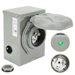 TIPHOPE 50A Weatherproof Generator Power Inlet Box