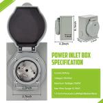 TIPHOPE 50A Weatherproof Generator Power Inlet Box