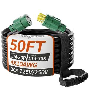 50FT 30 Amp Heavy Duty Generator Extension Cord