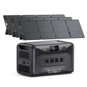 BLUETTI Apex 300 Solar Generator with 3 Solar Panels