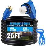 25FT Generator Adapter Cord for RV and Marine