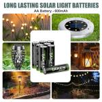 12-Pack Rechargeable AA NiMH Solar Batteries