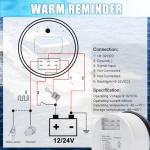 Geloo Waterproof Marine Tachometer Gauge for Boats