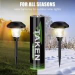 12-Pack Rechargeable AA NiMH Solar Batteries