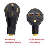 ONETAK 240V 50 Amp Plug to 30 Amp Adapter