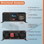 2000W Pure Sine Wave Inverter for Trucks and Boats
