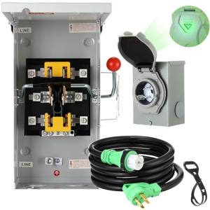 50 Amp Generator Transfer Switch Kit with Cord