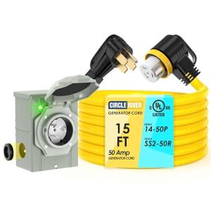 CircleRiver 50 Amp Generator Cord and Inlet Box