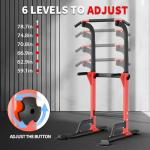 ZHICHI Adjustable Foldable Pull Up & Dip Station