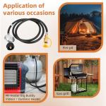 6ft Propane Hose with Regulator for Heaters, Grills