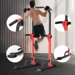 ZHICHI Adjustable Foldable Pull Up & Dip Station