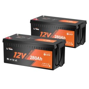 Litime 12V 280Ah LiFePO4 Deep Cycle Battery 2-Pack