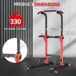 ZHICHI Adjustable Foldable Pull Up & Dip Station