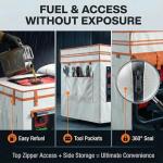 Generator Covers While Running,Generator Covers,28X20X20Inches,Top Can be Refuel, for 3000-5000W Frame Generator,900D+210D Double-Layer Fabric,With Tool Bag and Operable Window. Beige