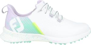 FootJoy Women's FJ Fuel Previous Season Style Golf Shoe, White/Green/Lilac, 7.5