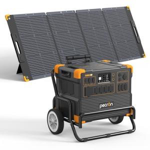 Pecron E3600LFP Solar Generator with Trolley Kit