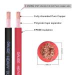 Shirbly 2/0 Gauge 40FT Battery Cable Set