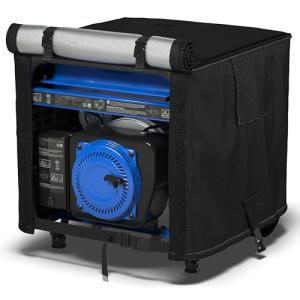 Waterproof Generator Cover, 28x26x24 inch, 600D Heavy Duty Oxford - for Most Generators 3000-5000 Watt, Portable Generator Cover for Ourside, Black