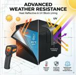 Waterproof Generator Cover, 28x26x24 inch, 600D Heavy Duty Oxford - for Most Generators 3000-5000 Watt, Portable Generator Cover for Ourside, Black