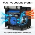 Waterproof Generator Cover, 28x26x24 inch, 600D Heavy Duty Oxford - for Most Generators 3000-5000 Watt, Portable Generator Cover for Ourside, Black