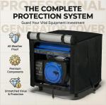 Waterproof Generator Cover, 28x26x24 inch, 600D Heavy Duty Oxford - for Most Generators 3000-5000 Watt, Portable Generator Cover for Ourside, Black