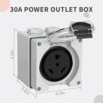 Muelnmey 30Amp Outdoor Power Outlet Box