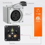 Muelnmey 30Amp Outdoor Power Outlet Box
