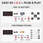 DOKIO 300W Portable Solar Panel Kit with Controller