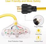 30 Amp to 15 Amp Generator Power Cord Adapter