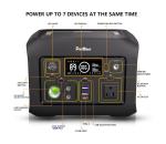 Portable Power Station 300W(Peak 500W), 288Wh (90,000mAh) Solar Generator with 110V Pure Sine Wave AC Outlet, lifepo4 Battery Portable Power Bank for Outdoor Camping, Traveling, and Emergencies