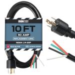 30 Amp Heavy Duty Generator Replacement Cord 10 ft