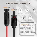 COMeap 16.4FT Solar Panel Adapter for Jackery