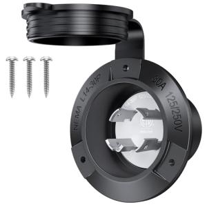 30A NEMA L14-30P Generator Plug with Cover