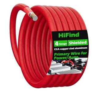 HiFind 20 Ft 4 Gauge Power Ground Wire Cable