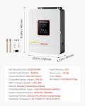 VEVOR 3000W Hybrid Solar Inverter with MPPT Controller